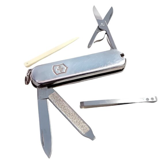 Tiffany & Co Victorinox Swiss Army Pocket Knife 925 Sterling Silver 750 18K Gold - Picture 7 of 7